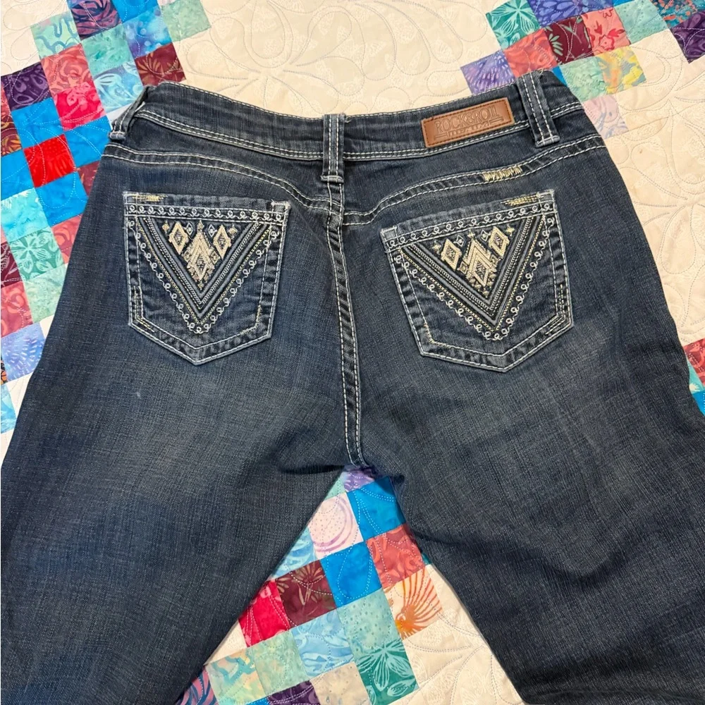 Rock & Roll Cowgirl Dark Blue Jeans - Picture 5 of 7